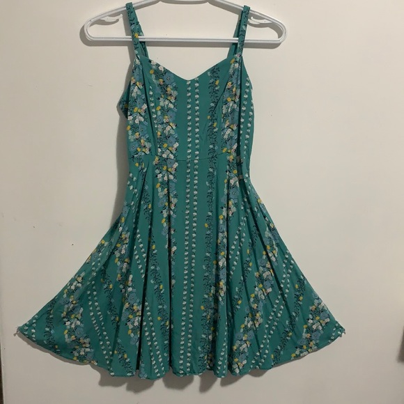 Old Navy Turquoise Floral Dress - Picture 1 of 1